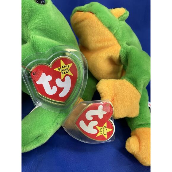 Ty Beanie Babies Frog Bundle (2pcs) Legs And Smoochy - Picture 13 of 13